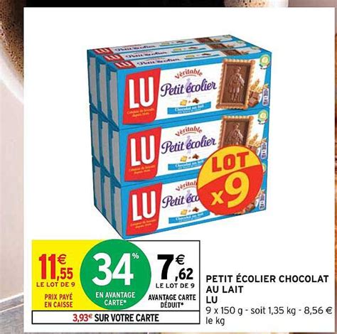 Promo Petit écolier Chocolat Au Lait Lu chez Intermarché iCatalogue fr