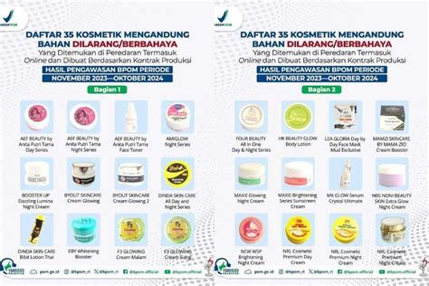 Daftar 55 Kosmetik Dengan Bahan Berbahaya Menurut BPOM