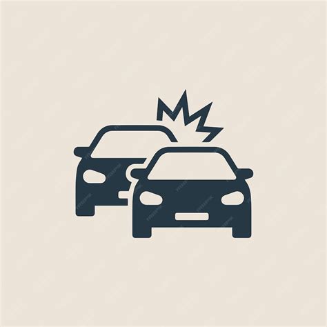 Imagen De Vector De Icono De Accidente De Coche Vector Premium