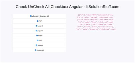 Angular 98 Check All Uncheck All Checkbox List Example