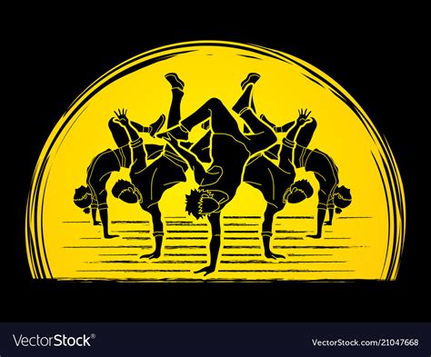 Dancer dancing people group Royalty Free Vector Image