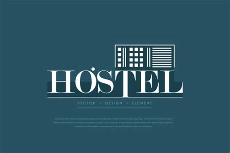 hostel logo illustrations royalty  vector graphics clip