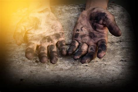 Hand Dirty Of Worker After Working Stock Photo Image Of Part Dirt