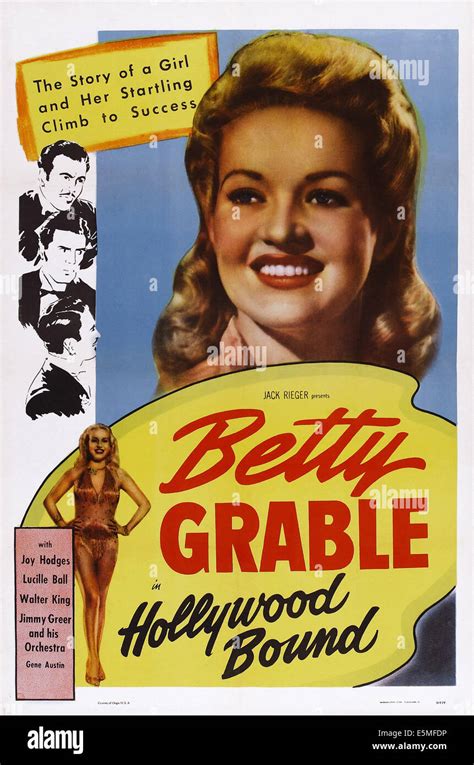 Hollywood Bound Betty Grable On Poster Art 1947 Stock Photo Alamy