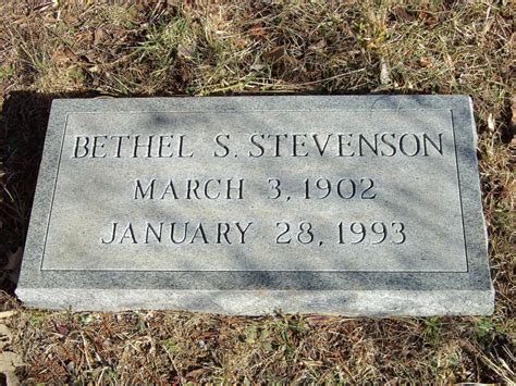 Bethel Calloway Spencer Stevenson Find A Grave Memorial