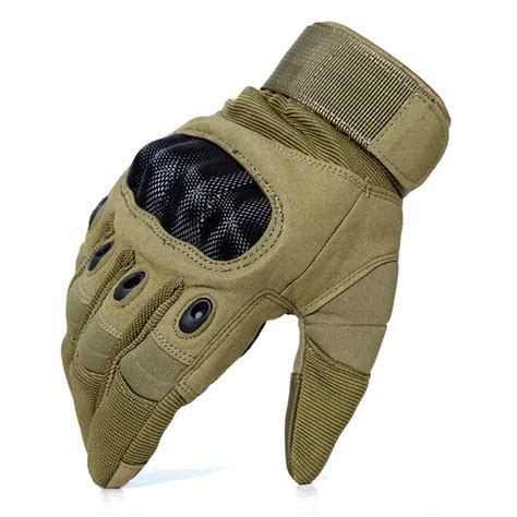 TACVASEN Tactical Gloves Men's Gloves Armor Protection Shell Leather ...