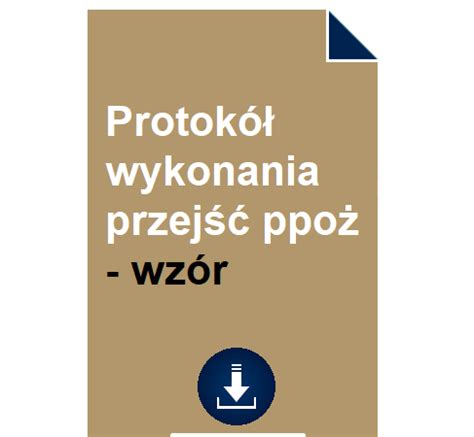 Protok Wykonania Przej Ppo Wz R Pobierz