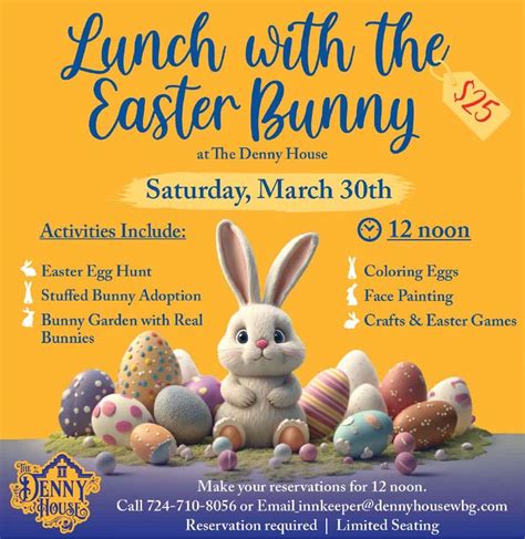 Lunch With The Easter Bunny Visit Greene County