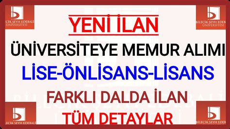 YENİ MEMUR ALIM İLANI YAYINLANDI LİSE ÖNLİSANS LİSANS MEZUNLARI ŞEYH