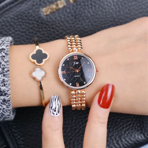 Limited Jw Brand Luxury Crystal Rose Gold Watches Women Fashion