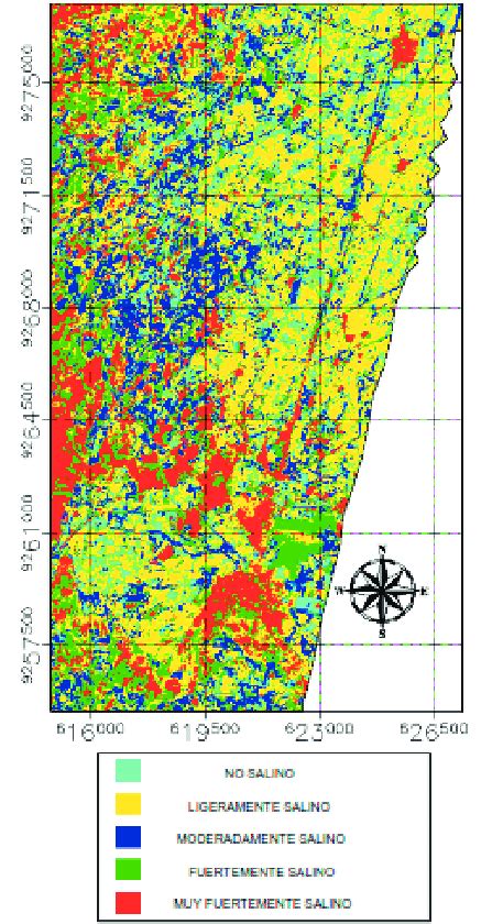 Salinidad de suelos mediante el índice de vegetación de diferencia