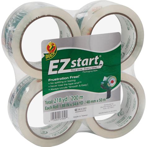 Duck EZ Start Clear Acrylic Packaging Tape 1 88 In X 54 6 Yd 4