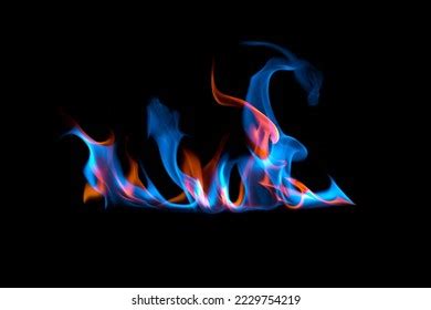 Blue Fire On Black Background Stock Photo 2229754219 | Shutterstock