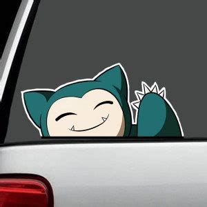 Snorlax Smiling Stickers Decals Vinyl Stickers Snorlax Waving Hi