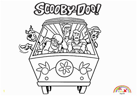 Scooby Doo Mystery Machine Coloring Pages Divyajanan