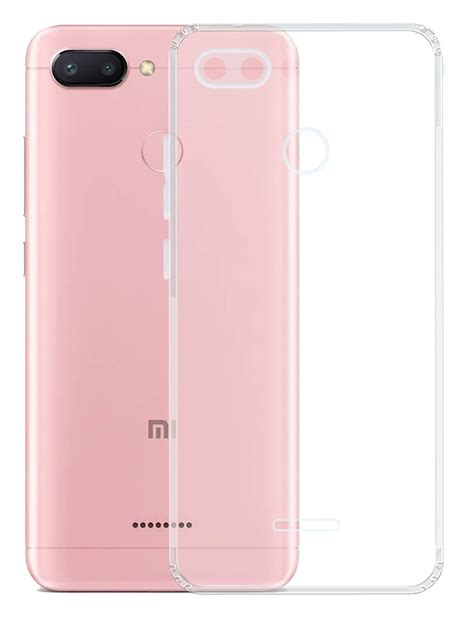 YOFO Silicone Back Cover For MI Redmi 6 Transparent Shockproof All