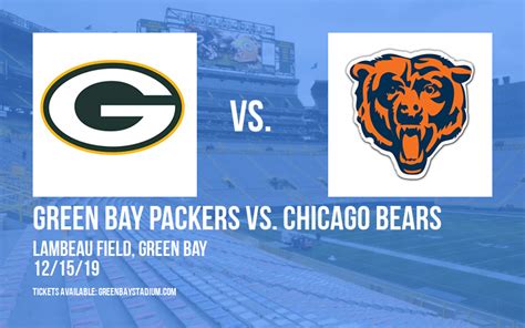 Green Bay Packers vs. Chicago Bears Tickets | 15th December | Lambeau Field