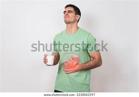 Lactose Intolerance Man Over Royalty Free Licensable Stock Photos