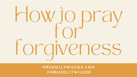 How to Pray for Forgiveness