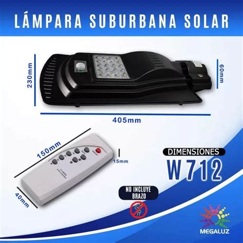 Pack Lampara Led Solar W Suburbana Alumbrado Publico En Venta En