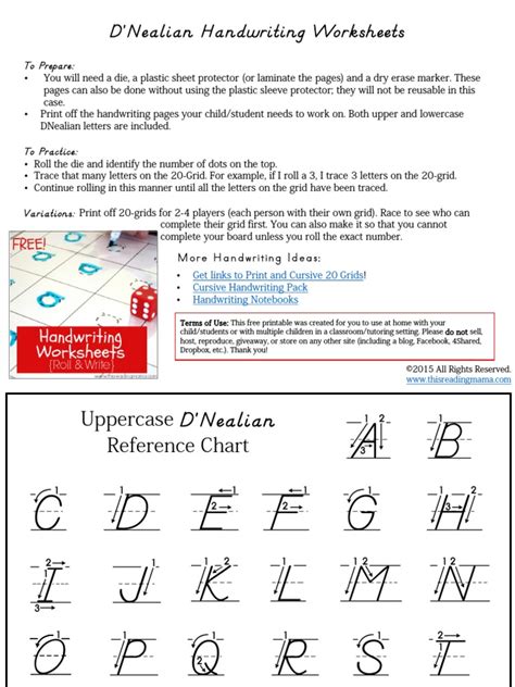 DNealian Handwriting Worksheets To Prepare PDF Encodings