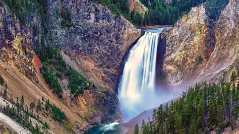 landscapes, Nature, Wyoming, Yellowstone, Waterfalls, National, Park ...