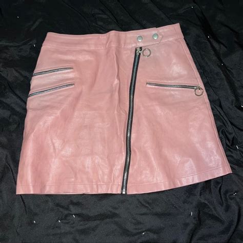 NUDE Skirts Blush Pink Vegan Leather Mini Skirt Poshmark