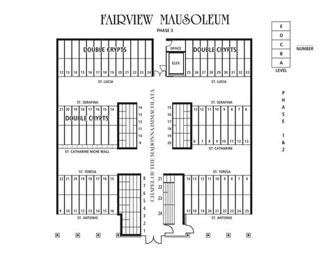 Mausoleum Floor Plans – Fairview Mausoleum