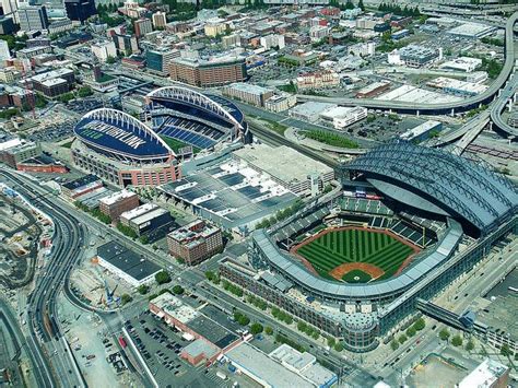 Centurylink Field And Safeco Field Aerial Photo Safeco Field Seattle