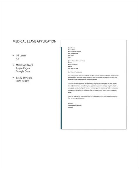 Medical Leave Letter 13 Free Word Excel Pdf Documents Download