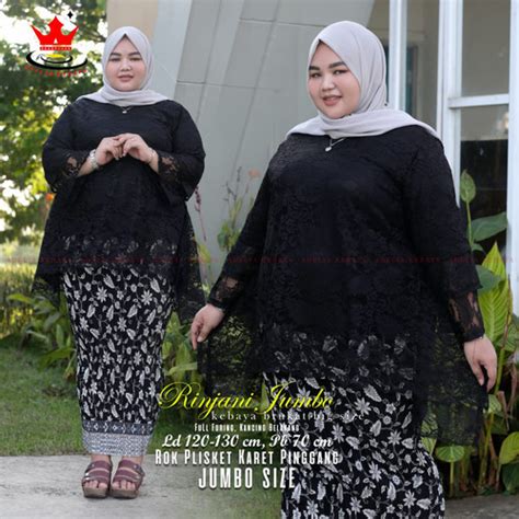 Jual Setelan Kebaya Rinjani Jumbo Ld 130 Kebaya Brokat Big Size