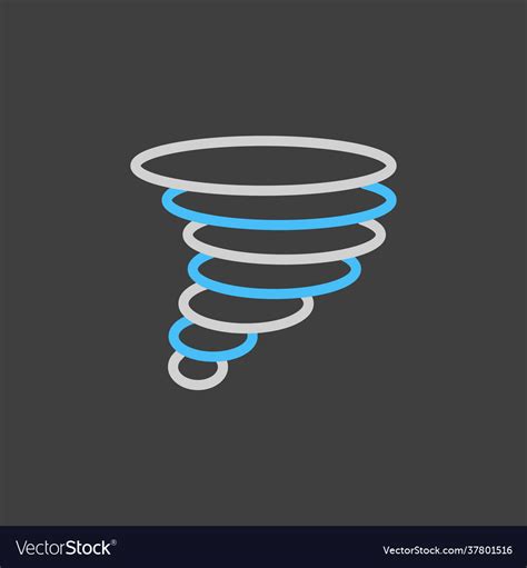 Tornado Flat Icon Whirlwind Storm Sign Royalty Free Vector