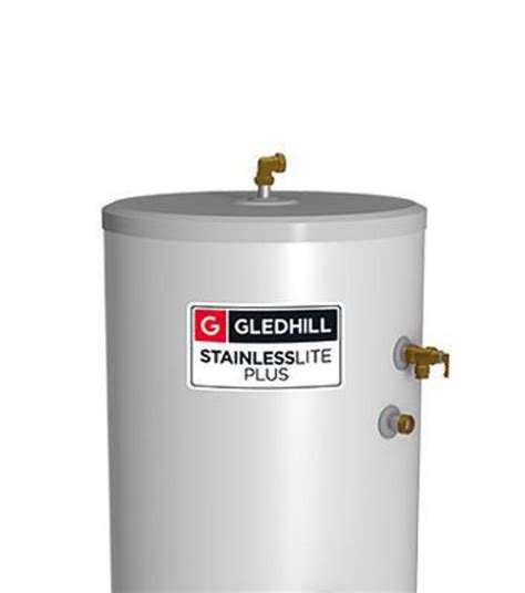 Dart Blue Plumbing Gledhill Stainless Lite Plus Slim 180l Indirect Unvented Cylinder