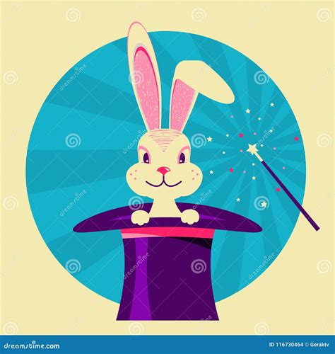 Magician Rabbit Vector