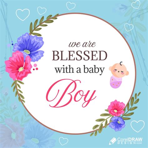 Download Baby Boy Birth Celebration Poster And Banner Vector Design