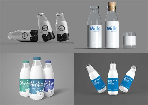 Creative Milk Branding Mockups for Designers