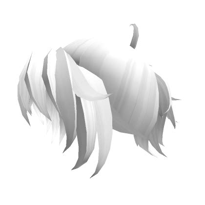 White Messy Anime Ponytail S Code Price RblxTrade