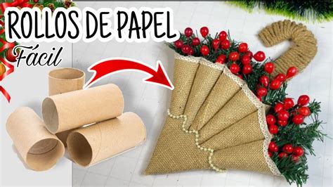 Incre Ble Todo Con Rollos De Papel Higi Nico Idea Navide A