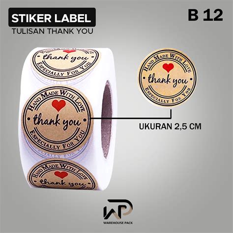 Jual Stiker Pcs Roll Stiker Label Thank You For Your Order