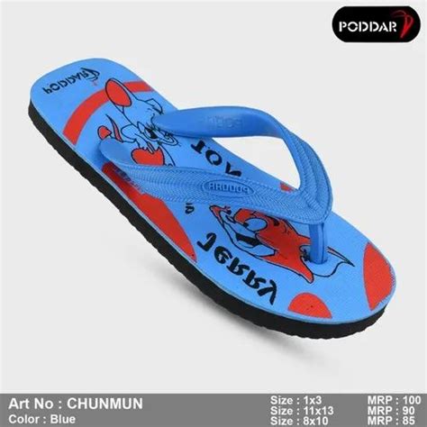 Multicolor Men Poddar Hawai Flat Slipper Size 2 3 At Rs 100 Pair In