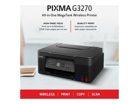 Canon PIXMA G3270 MegaTank Wireless All In One Color Ink Jet Printer