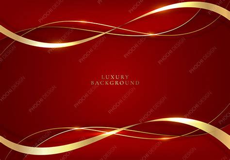 Abstract 3D Luxury Golden Ribbon Line Graphic By Phochi Creative Fabrica