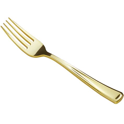 Gold Visions 7 14 Classic Heavy Weight Gold Plastic Fork 400case