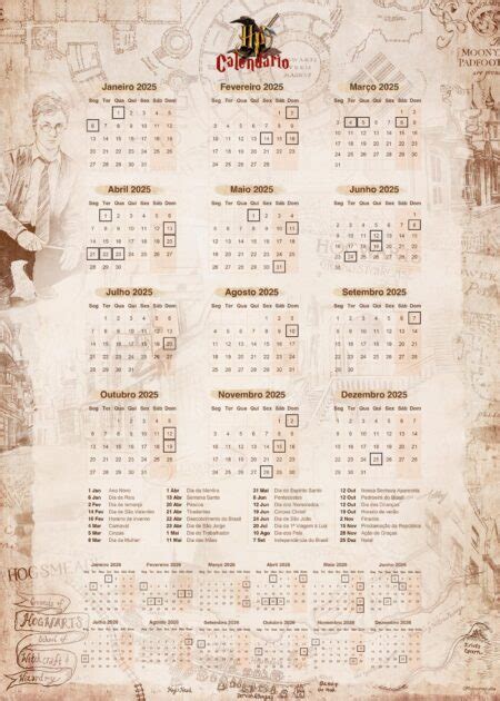 Planner Harry Potter Calendario 2022 Fazendo A Nossa Festa