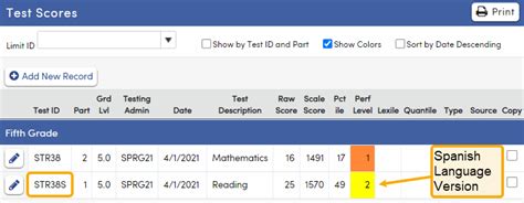 Test Specific Information Staarstaar Alternate Grades 3 8 Aeries