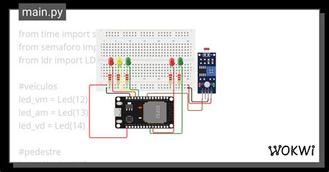 Semáforo inteligente Wokwi ESP32 STM32 Arduino Simulator