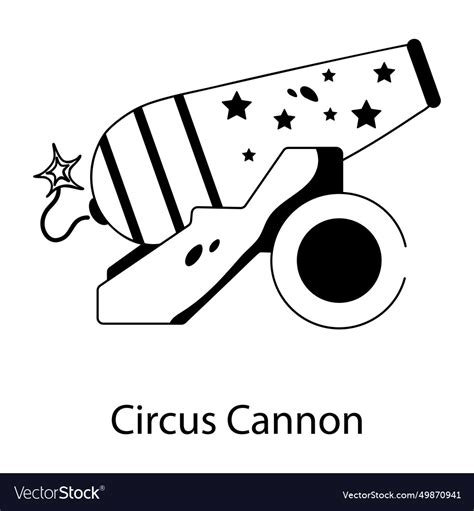 Circus cannon Royalty Free Vector Image - VectorStock