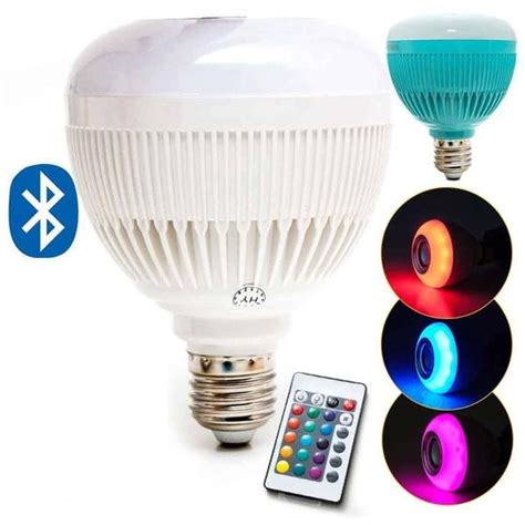 Lampada Musical Caixa De Som Bluetooth Led Rgb Controle LUA TEK