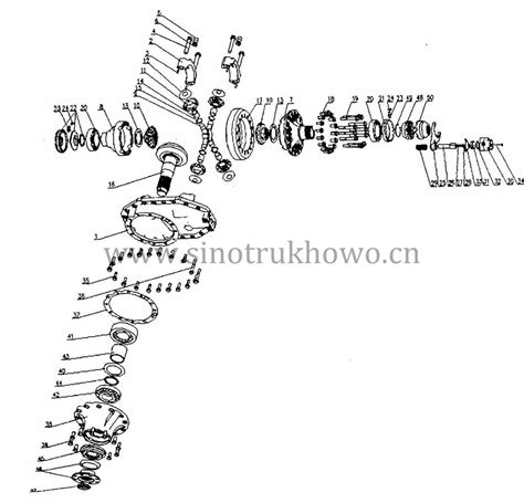 WHEEL REDUCTER AND BRAKE SINOTRUK HOWO SPARE PARTS CATALOG Heavy