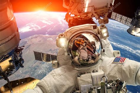 International Space Station And Astronaut Stock Editorial Photo